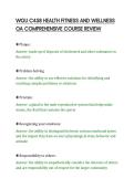 WGU C458 HEALTH FITNESS AND WELLNESS&NewLine;OA COMPREHENSIVE COURSE REVIEW&NewLine;