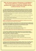 BIOL 251 Human Anatomy & Physiology I w&sol;Lab Module 2&NewLine;Exam Review &lpar;2025&rpar; 70&plus; Long-Form  Multiple Choice&NewLine;Questions with Answers & Rationales &lpar;Portage Learning &vert;&NewLine;LockDown Browser  Format&rpar;