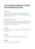 WGU C458 HEALTH FITNESS AND WELLNESS&NewLine;OA EXAM REVIEW STUDY NOTES