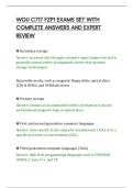 WGU C717 FZP1 EXAMS SET WITH&NewLine;COMPLETE ANSWERS AND EXPERT&NewLine;REVIEW