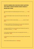 MASTER PLUMBING WSSC EXAM 2026 UPDATE QUESTIONS&NewLine;AND CORRECT VERIFIED ANSWERS ALREADY GRADED A&plus;&NewLine;&lpar;BRAND NEW VISION&rpar;