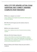 WGU C717 FZP1 UPDATED ACTUAL EXAM&NewLine;QUESTIONS AND CORRECT ANSWERS&NewLine;COMPLETE STUDY RESOURCE&NewLine;
