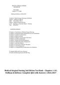 Medical-Surgical Nursing 2nd Edition Test Bank &ndash; Chapters 1-10 &vert; Hoffman & Sullivan &vert; Complete Q&A with Answers &vert; 2026&sol;2027&NewLine;&NewLine;