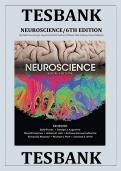 Test Bank for Neuroscience 6th Edition by Dale Purves Comprehensive Questions and Answers for Neuroscience Course and Neuroscience Subject