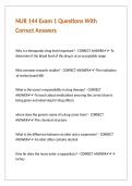NUR 144 Exam 1 Questions With Correct Answers