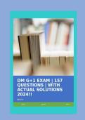 DM G&plus;1 EXAM  157 QUESTIONS  WITH ACTUAL SOLUTIONS 2026&excl;&excl;
