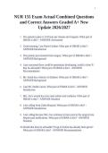 NUR 155 Exam Actual Combined Questions and Correct Answers Graded A&plus; New Update 2026&sol;2027