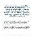 Anatomy & Physiology Exam Bank 2026&sol;2027&colon; 130 Neuroanatomy & Embryology Questions&NewLine;&NewLine;