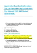 Louisiana Bar Exam Practice Questions &NewLine;And Correct Answers &lpar;Verified Answers&rpar; &NewLine;Plus Rationale 2027 Q&A&vert; Instant &NewLine;Download Pdf