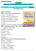 Test Bank for Psychiatric-Mental Health Nursing 9th Edition by Sheila L&period; Videbeck &vert; Chapters 1&ndash;24 Complete &vert; Latest Updated 2025&ndash;2026