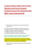 Louisiana Notary Public Exam Practice &NewLine;Questions And Correct Answers &NewLine;&lpar;Verified Answers&rpar; Plus Rationale 2027 &NewLine;Q&A&vert; Instant Download Pdf