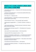 DAVITA PCT EXAM &vert; NEWEST 2026&sol;2027&NewLine;&vert; PCT FINAL EXAM PREP