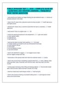 PUBLIX MANAGER TEST 2 &vert; 2026 &vert; COMPLETE EXAM SET&NewLine;&vert; QUESTIONS AND VERIFIED ANSWERS &vert; FREQUENTLY&NewLine;MOST TESTED QUESTIONS
