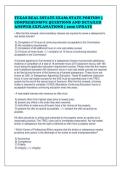 TEXAS REAL ESTATE EXAM&semi; STATE PORTION &vert;&NewLine;COMPREHENSIVE QUESTIONS AND DETAILED&NewLine;ANSWER EXPLANATIONS &vert; 2026 UPDATE&NewLine;
