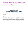 WGU D361 Task 1 - Superior Bike Business &NewLine;Performance Report  correct & verified