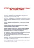 MTTC Prep- Learning Disabilities 114 Exam With Complete Solutions&period;