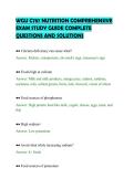 WGU C787 NUTRITION COMPREHENSIVE&NewLine;EXAM STUDY GUIDE COMPLETE&NewLine;QUESTIONS AND SOLUTIONS