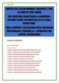 DaVita PCT Exam Prep 2026-2027&colon; 255 Practice Questions with Verified Answers & Rationales &vert; Patient Care Technician Final Exam &vert; Complete Study Guide &vert; Updated per DaVita Guidelines &vert; Graded A&plus; &vert; Pass with Confidence