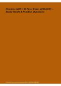 Hondros NUR 150 Final Exam 2026&sol;2027 &vert; Study Guide & Practice Questions