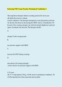 Kettering TMC Mechanical Ventilation Practice Exam C &vert; Respiratory Therapy Questions & Answers