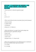 CST EXAM &vert; 175 QUESTIONS AND ANSWERS &vert; 2026&NewLine;UPDATE &vert; LATEST VERSION &vert; WITH COMPLETE&NewLine;SOLUTIONS&NewLine;