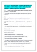 WGU C724 - INFORMATION SYSTEMS MANAGEMENT &vert;&NewLine;QUESTIONS AND ANSWERS &vert; 2026 UPDATE &vert; 100&percnt;&NewLine;CORRECT &vert; WITH COMPLETE SOLUTIONS