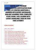 Foster Care Program Administration Certification Exam Prep 2026-2027&colon; 270 Practice Questions with Verified Answers & Rationales &vert; Complete Study Guide &vert; Aligned with Latest Federal & State Guidelines &vert; Graded A&plus; &vert; Pass with Confidence