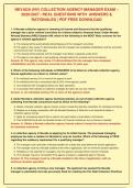 NEVADA &lpar;NV&rpar; COLLECTION AGENCY MANAGER EXAM &NewLine;2026&sol;2027 &vert; REAL QUESTIONS WITH  ANSWERS &&NewLine;RATIONALES &vert; PDF FREE DOWNLOAD