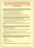 West Coast University NURS 480 &sol;NURS480 Final Exam&NewLine;Advanced Medical Surgical Nursing NURS  480 Final Exam&NewLine;Study Guide &vert; Advanced Med-Surg Nursing &ndash; West Coast&NewLine;University &lpar;2026&rpar;