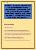 Nevada C-7 Elevation & Conveyance Contractor Exam Prep 2026-2027&colon; 260 Practice Questions with Verified Answers & Rationales &vert; Complete Study Guide &vert; NSCB Guidelines &vert; Graded A&plus; &vert; Pass with Confidence