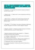 NUR 216 &ndash; HEALTH ASSESSMENT EXAM 1 &vert; QUESTIONS&NewLine;AND ANSWERS &vert; 2026 UPDATE &vert; 100&percnt; VERIFIED &vert; WITH&NewLine;COMPLETE SOLUTIONS