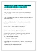 ABO ADVANCED EXAM &vert; COMPLETE QUESTIONS&NewLine;AND CORRECT ANSWERS &vert; 2026 UPDATE