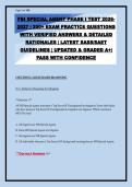 FBI Special Agent Phase I Test Prep 2026-2027&colon; 250&plus; Practice Questions with Verified Answers & Rationales &vert; SAET&sol;SASS Exam &vert; Logic-Based Reasoning&comma; Figural Reasoning&comma; Situational Judgment&comma; Personality Assessment &vert; Complete Study Guide &vert; Latest Guidelines