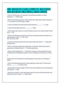 ABO ADVANCED EXAM &vert; COMPLETE QUESTIONS&NewLine;AND DETAILED SOLUTIONS &vert; 2026 UPDATE