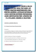 CCNP Enterprise 350-401 ENCOR & 300-410 ENARSI 2026-2027 Mega Test Bank&colon; 227 Practice Questions with Verified Answers & Rationales &vert; Cisco Certified Network Professional &vert; Updated for v1&period;2 Syllabus &vert; Graded A&plus; Solutions