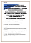 Driver Operator State Exam Prep 2026-2027&colon; 250&plus; Practice Questions with Verified Answers & Rationales &vert; NFPA 1002&comma; 1901&comma; 1500&comma; 1451 &vert; Fire Apparatus Certification