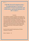 NURS 600 Advanced Psychopharmacology &ndash; &NewLine;Psychopharmacology & Neuroscience &NewLine;Comprehensive Practice Exam Questions with &NewLine;Verified Answers and Detailed Rationales 2026&NewLine;2027 &vert; Graded A&plus;