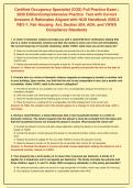 Certified Occupancy Specialist &lpar;COS&rpar; Full Practice Exam &vert;&NewLine;2026 EditionComprehensive Practice  Test with Correct&NewLine;Answers & Rationales Aligned with HUD Handbook 4350&period;3&NewLine;REV-1&comma; Fair Housing  Act&comma; Section 504&comma; ADA&comma; and VAWA&NewLine;Compliance Standards