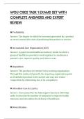 WGU C802 TASK 1 EXAMS SET WITH&NewLine;COMPLETE ANSWERS AND EXPERT&NewLine;REVIEW