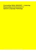 Counseling Skills 2026&sol;2027 &vert; Listening&comma; Responding & Environment in Speech-Language Pathology