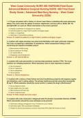 West Coast University NURS 480 &sol;NURS480 Final Exam&NewLine;Advanced Medical Surgical Nursing NURS  480 Final Exam&NewLine;Study Guide &vert; Advanced Med-Surg Nursing &ndash; West Coast&NewLine;University &lpar;2026&rpar;