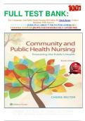 FULL TEST BANK&colon; &NewLine;For Community And Public Health Nursing 9th Edition By Cherie Rector &lpar;Author&rpar; &NewLine;Questions With Answers&period;&NewLine;