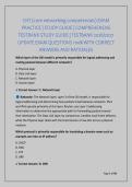 CNT &lpar;core networking competencies&rpar; EXAM &NewLine;PRACTICE &vert; STUDY GUIDE &vert; COMPREHENSIVE &NewLine;TESTBANK STUDY GUIDE &vert; TESTBANK 2026&sol;2027 &NewLine;UPDATE EXAM QUESTIONS 100&percnt; WITH CORRECT &NewLine;ANSWERS AND RATIOALES 