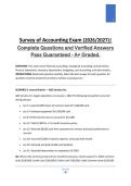SURVEY OF ACCOUNTING ACTUAL EXAM 50 QUESTIONS AND CORRECT ANSWERS 2025&vert;2026 LATEST COVERING THE RECENT TESTED QUESTIONS FOR HIGH PASS GRADE