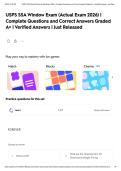USPS SSA Window Exam &lpar;Actual Exam 2026&rpar; &vert; Complete Questions and Correct Answers Graded A&plus; &vert; Verified Answers &vert; Just Released&NewLine;