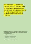 NUR 283 COMP 1&comma; 2 & 3 EXAMS &NewLine;&lpar;GALEN&rpar; NEWEST 2026&sol;2027 TEST &NewLine;BANK&vert; NUR283 TRANSITION TO &NewLine;REGISTERED NURSING V1&comma; V2 AND &NewLine;V3 WITH 200 QUESTIONS AND &NewLine;EXPERT-VERIFIED CORRECT &NewLine;ANSWERS