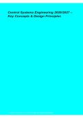 Control Systems Engineering 2026&sol;2027 &ndash; Key Concepts & Design Principles