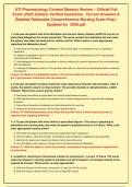 ATI Pharmacology Content Mastery Review &ndash; Official Full&NewLine;Exam &lpar;2025 Edition&rpar; Verified Questions&comma;  Correct Answers &&NewLine;Detailed Rationales Comprehensive Nursing Exam Prep &vert;&NewLine;Updated for  2026&period;pdf