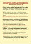 IICRC MRS &lpar;Master Restoration Specialist&rpar; Comprehensive&NewLine;Exam &vert; Actual Questions with Verified  Answers & Rationales&NewLine;&vert; Real Test &vert; instant downloand pdf