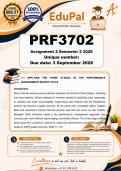 PRF3702 Assignment 2 &lpar;COMPLETE ANSWERS&rpar; Semester 2 2026 - DUE 2 September 2026